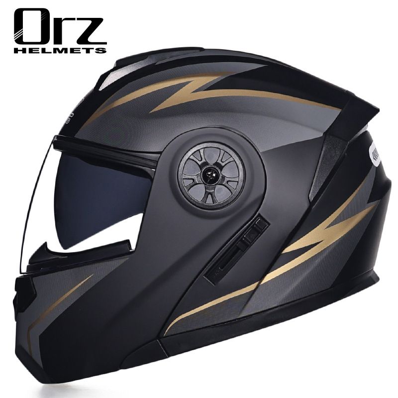 Motorcycle Accessories & Parts electric battery helmet gray men's and women's full helmet four seasons flip face helmet summer hat_autovado.com