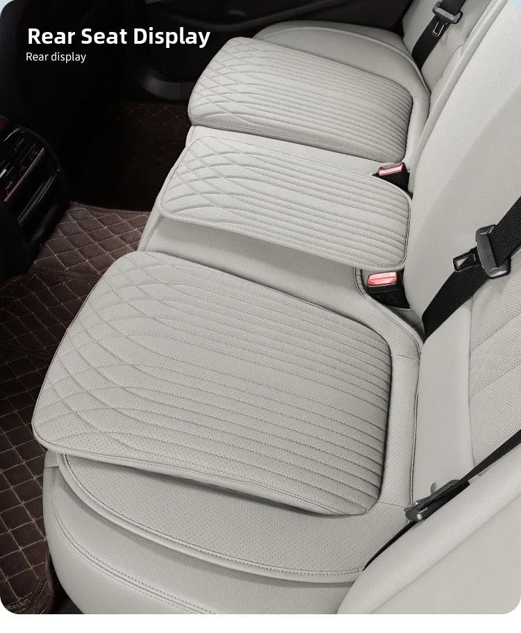 New Breathable Nappa Leather Non-slip Car Sponge High Rebound Pad Cushion Four Seasons Universal Auto Seat_autovado.com