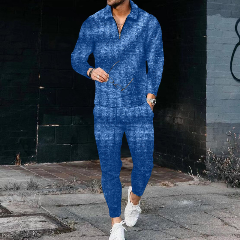 Men's long-sleeved pants two-piece sportswear suit for men_autovado.com