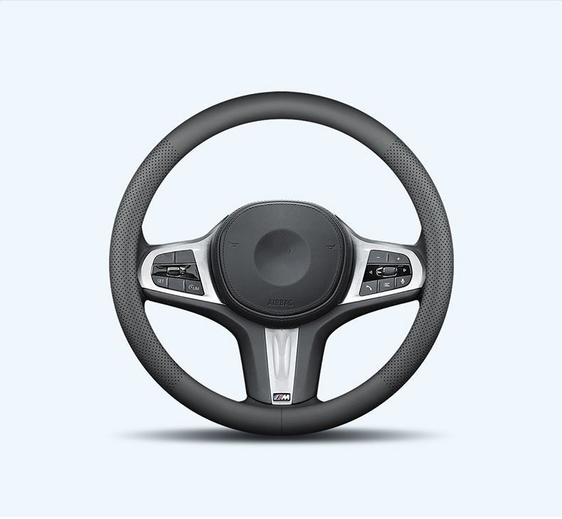 Four Season Universal Perforated Breathable Sweat Absorbing Spring Comfortable Nappa Leather Protective For Car Steering_autovado.com