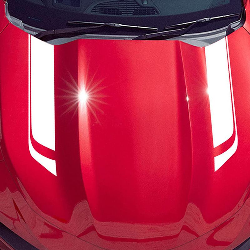 Car Machine Cover Decorative Striped Stickers, Suitable For All Cars, SUVs, Off-road Vehicles, Universal Stickers_autovado.com