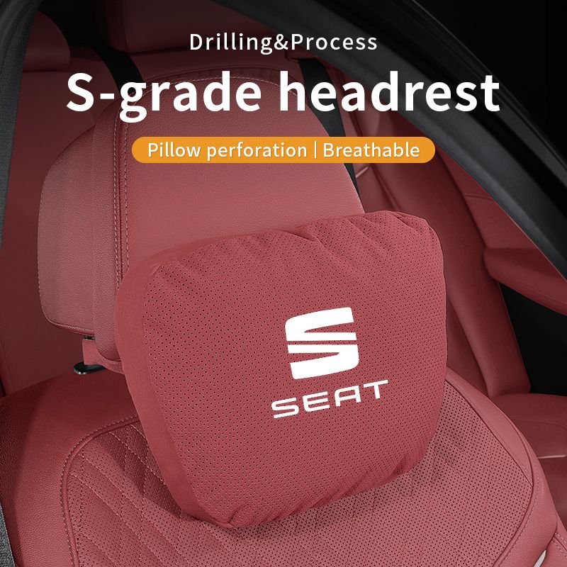 For FR Leon Ibiza Alhambra Arona Arosa Ateca Cordobe Exeo Tarraco Toledo Car Headrest Support Seat Soft Neck Pillow_autovado.com