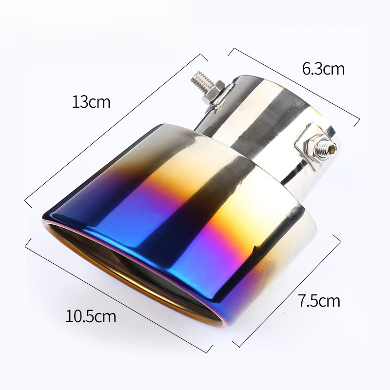 Stainless Steel Muffler Gas Cover Decoration Single Car Exhaust Pipe Universal Tail Throat_autovado.com