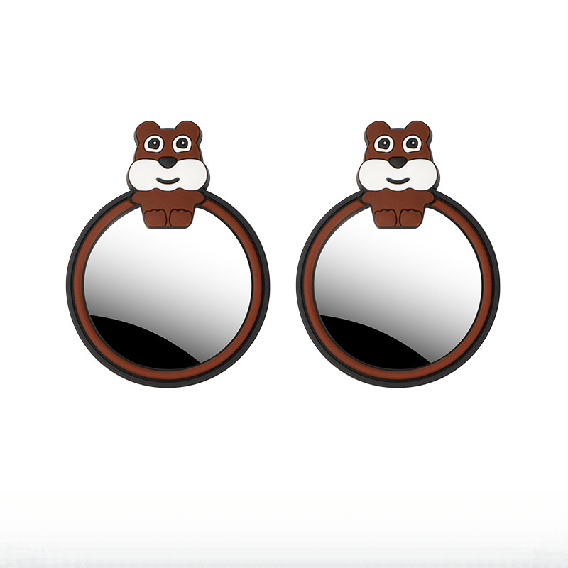 Rearview Round Mirror Reversing Aid Spot Reflection Assist Blind Area 360 Degree Cartoon Ultra-Clear Small Car_autovado.com