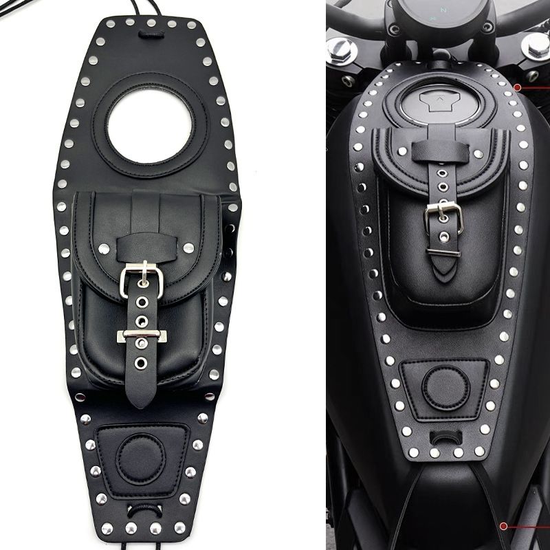 Motorcycle Fuel Tank Cm300/500 Jinjila 450 Universal Leather Waterproof Storage Bag_autovado.com