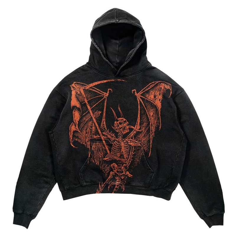 Ins Custommade Demon Print Hoodies Women Streetwear Oversized Hoodie Vintage Couples Sweatshirt Goth Haruku Jacket Y2k_autovado.com