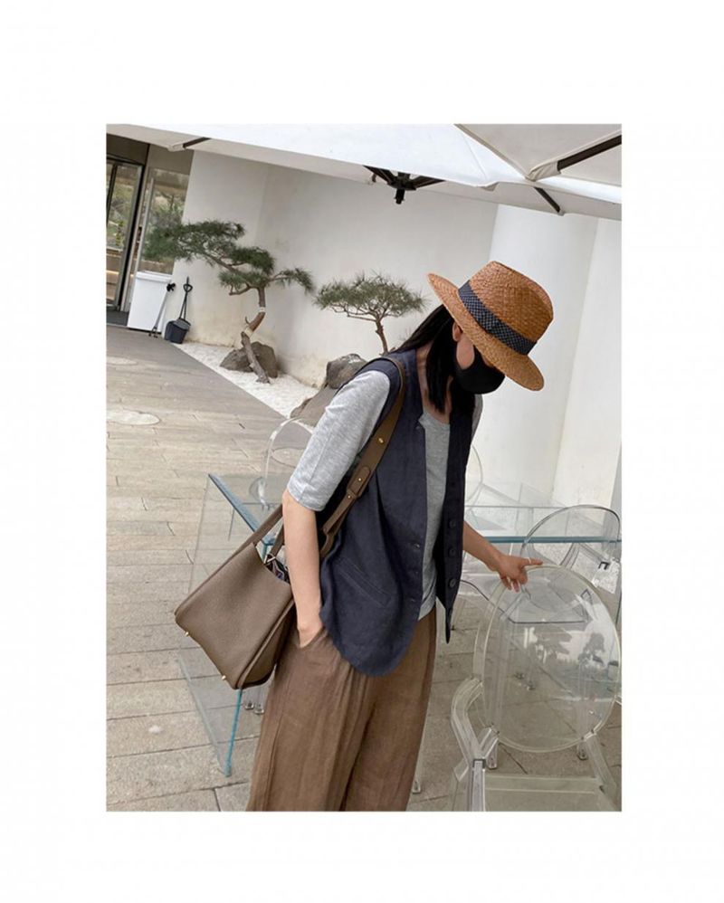 Women's Clothing cotton and linen! Layering without fear of hot summer, versatile and slim vest_autovado.com