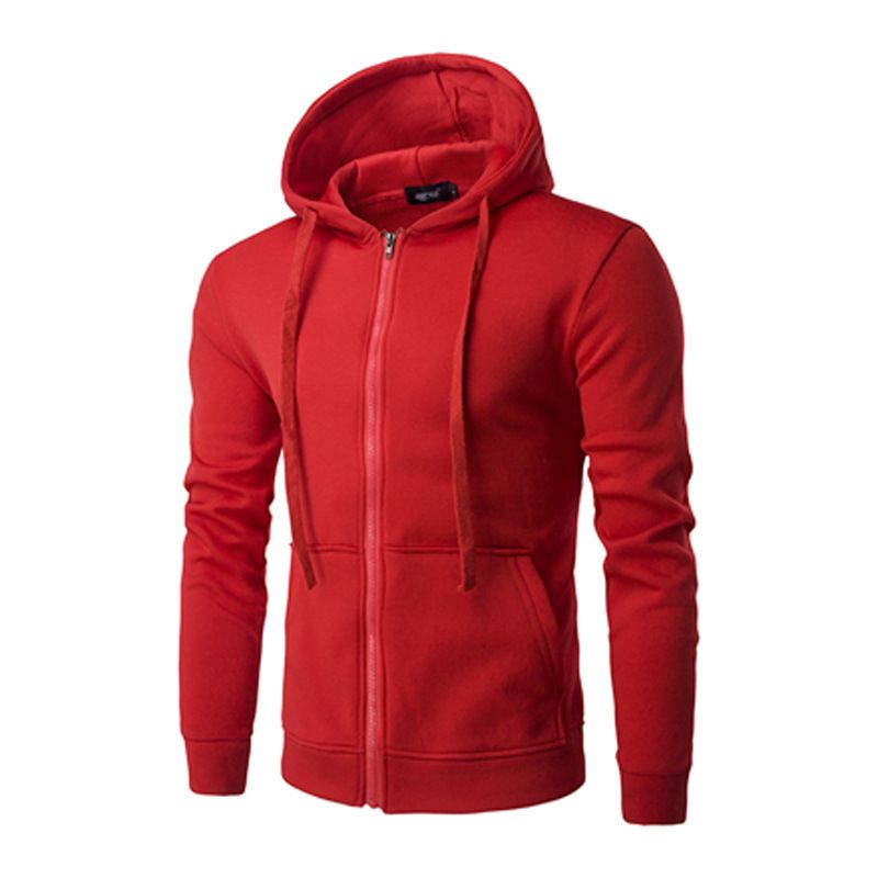 Men's Clothing New Spring and Autumn Style Zipper Hooded Sweatshirt Men's Cardigan Sweatshirt Long Sleeve Solid Color Sweatshirt_autovado.com