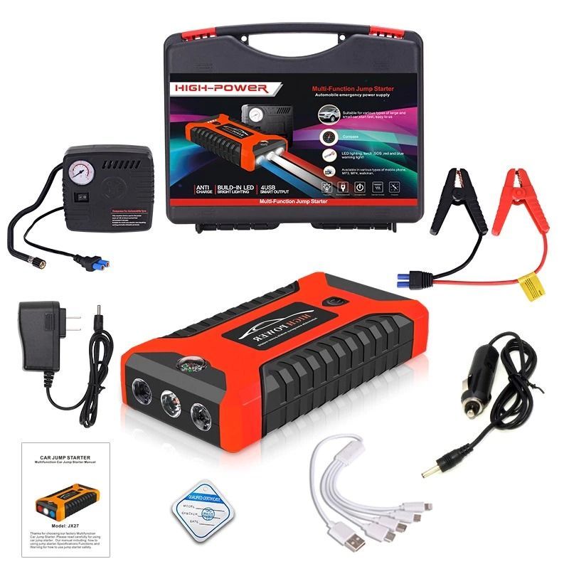 99800mAh High Battery Pump Car Power Bank Emergency Jump Starter With LED LIGHT & USB Charger_autovado.com