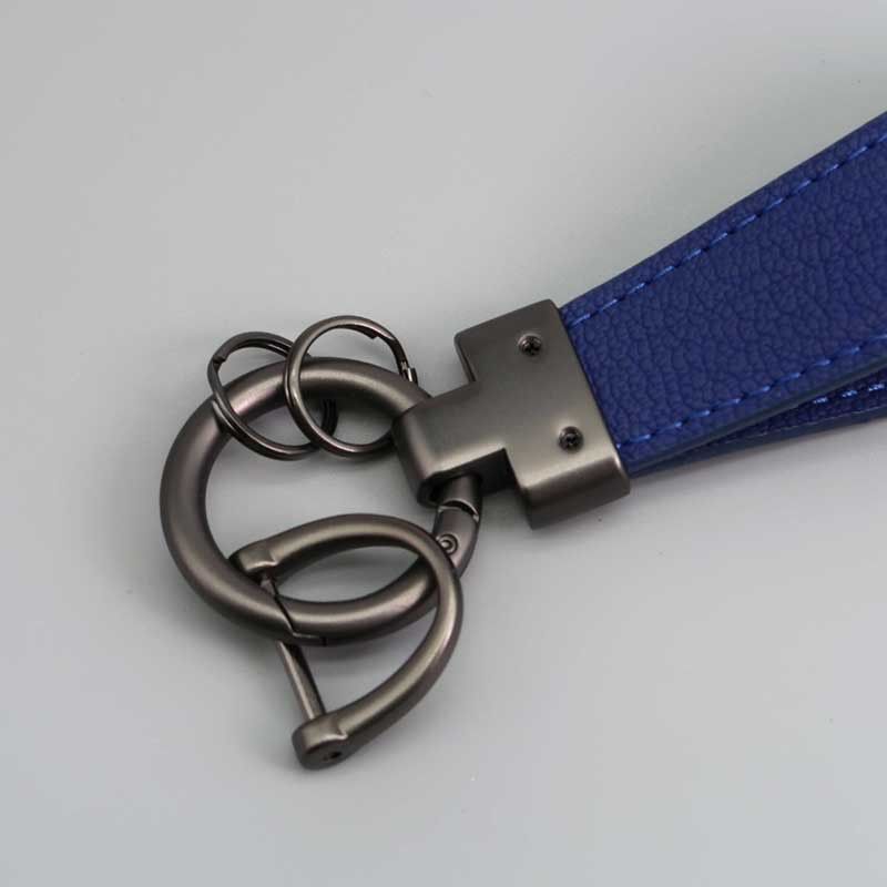 New Leather Car Keychain Exquisite Lamb Pattern Key Ring Pendant Creative Men And Women Leather Pendant_autovado.com