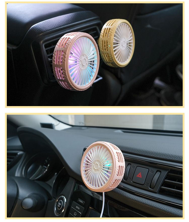 Flash F203A USB Fan Air Vent Light LED Creative Interior Car Supplies_autovado.com