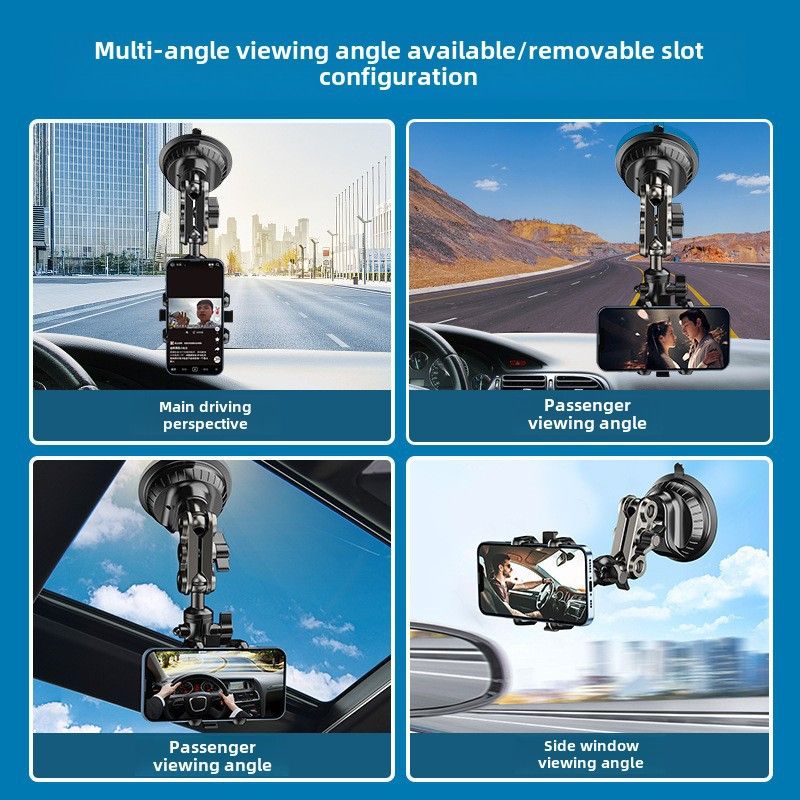 Car Shooting mobile phone bracket multi-direction vertical shooting car live shooting bracket first view sucker bracket_autovado.com