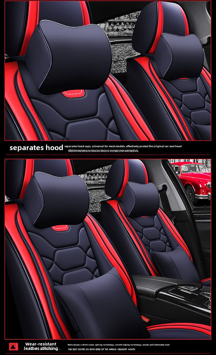 All-inclusive 9D leather car seat cover four seasons fashion sports seat cover New interior supplies_autovado.com