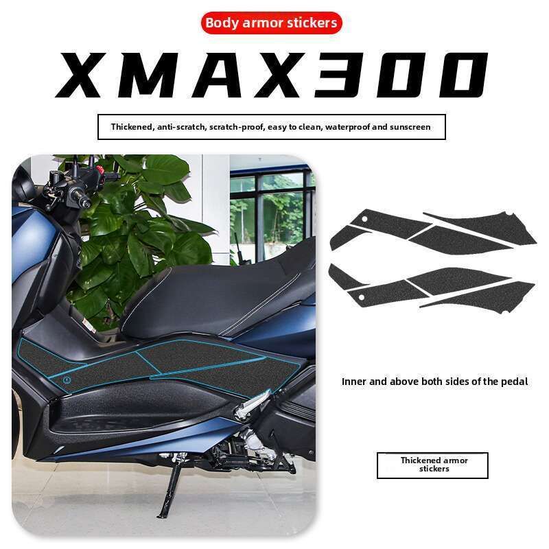 Suitable For Yamaha XMAX300 Modified Fuel Tank Cover, Foot Pedal Anti Scratch Armor Sticker, Thickened Rubber Sticker_autovado.com