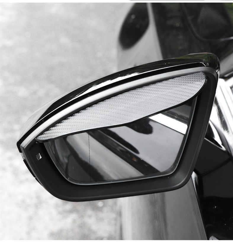New Carbon Fiber Car Rearview Mirror Eyebrows (2-piece Set), One Pair Of Reverse Mirrors, Sun And Rain Shields_autovado.com