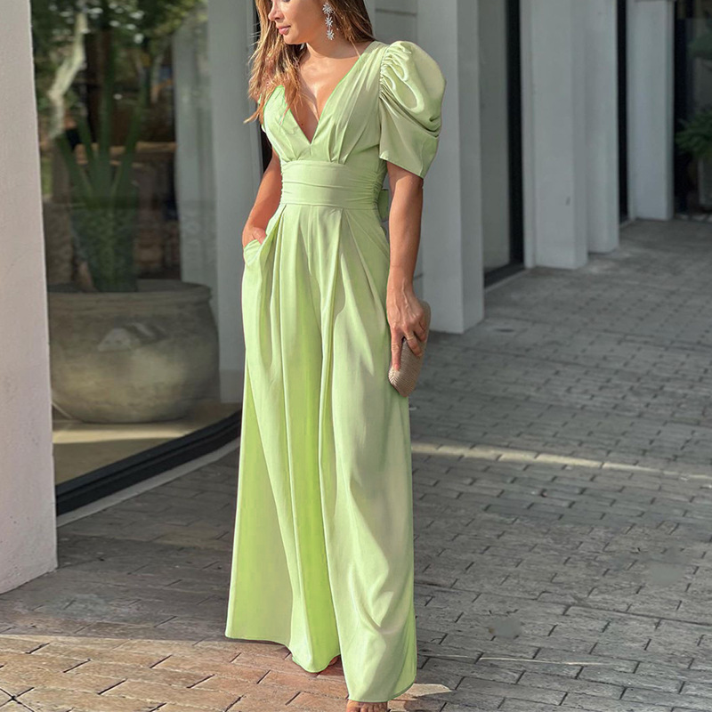 Women's fashion fashion elegant plus size wide leg jumpsuit_autovado.com