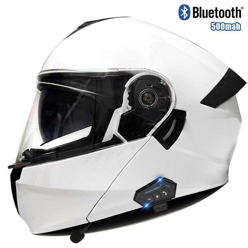 DOT & 3C Certified Modular Motorcycle Helmet – Flip-Up Full Face Helmet With Bluetooth, Dual Visor & Adjustable Ventilation For Men/Women_autovado.com