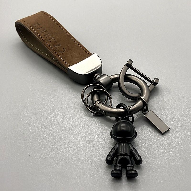 Internet Celebrity Astronaut Keychain Creative Personality Astronaut Pendant Simple Suede Car Chain Key Ring Men And Women_autovado.com