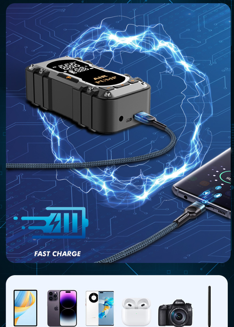 Car Emergency Jump Air Pump Integrated Multi-Function Portable Battery Ignition Starter Power Bank_autovado.com