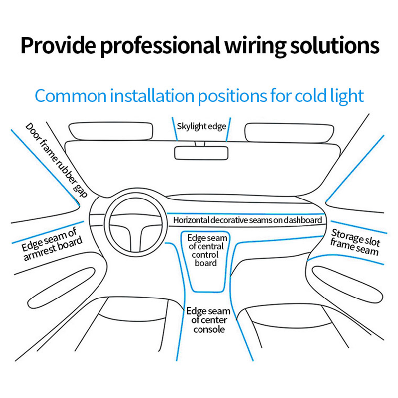 Car Ambient Light Decorative Eye-catching DIY Car Interior LED Wiring Neon Light Strip for Bike_autovado.com