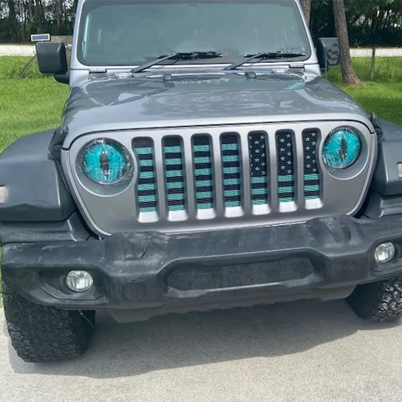 popular Beast Eyes Headlight Decals Pair off road vehicle light stickers_autovado.com