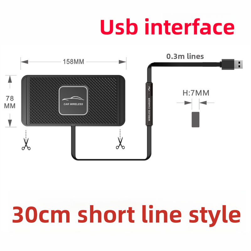 Modified Car Wireless Charger Storage Compartment Anti-Slip Mat Suitable For Mercedes-Benz, BMW, Audi, Honda, Volkswagen_autovado.com