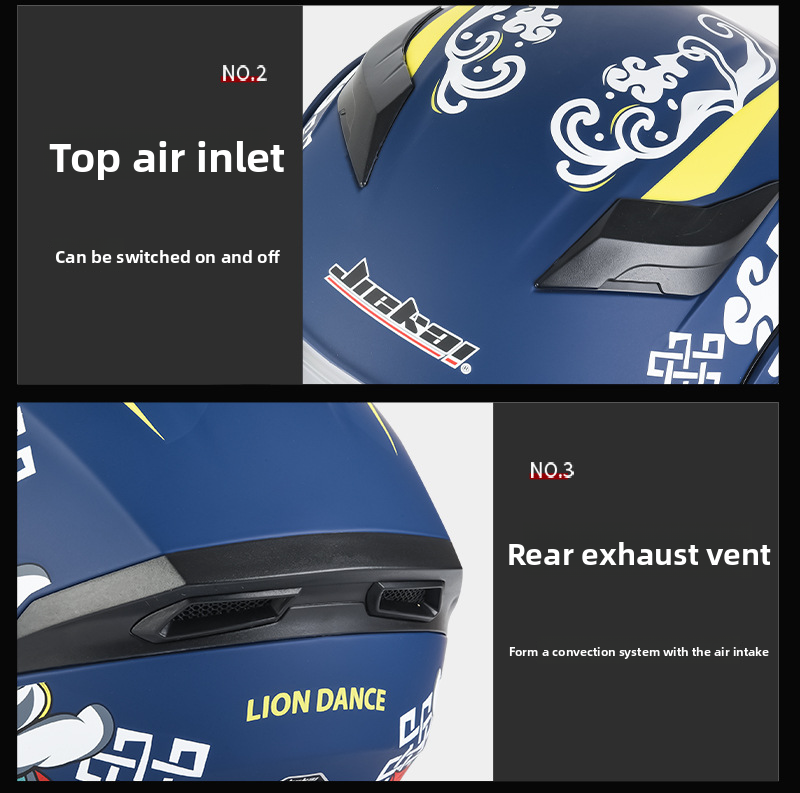 Coolqi Bao Anti-Fog Dual Lens Open Face Motorcycle Bluetooth Helmet Long Battery Life With Display Screen Suitable For_autovado.com