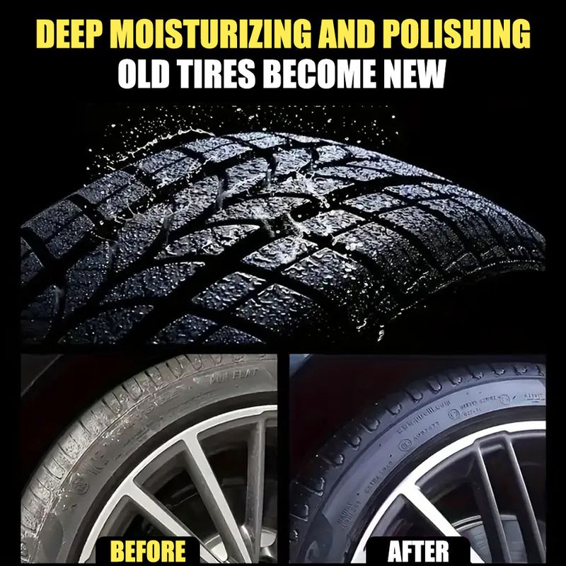 Ryekew Car Maintenance Polishing Stain Removal Renewal Blackening Brightening Water Repellent Tire Coating Cream_autovado.com