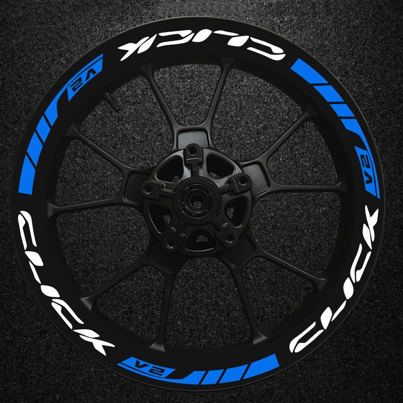 Suitable For Honda Click Series V2/V3 Waterproof Reflective Wheel Stickers, Modified Motorcycle Personalized Decoration_autovado.com