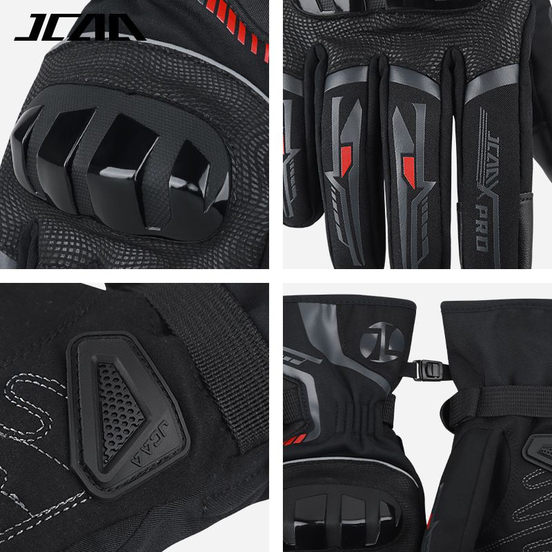 JCCA Winter Riding Anti-Fall Gloves For Men And Women Waterproof Windproof Fleece-Lined Cold-Proof Motorcycle Protective_autovado.com
