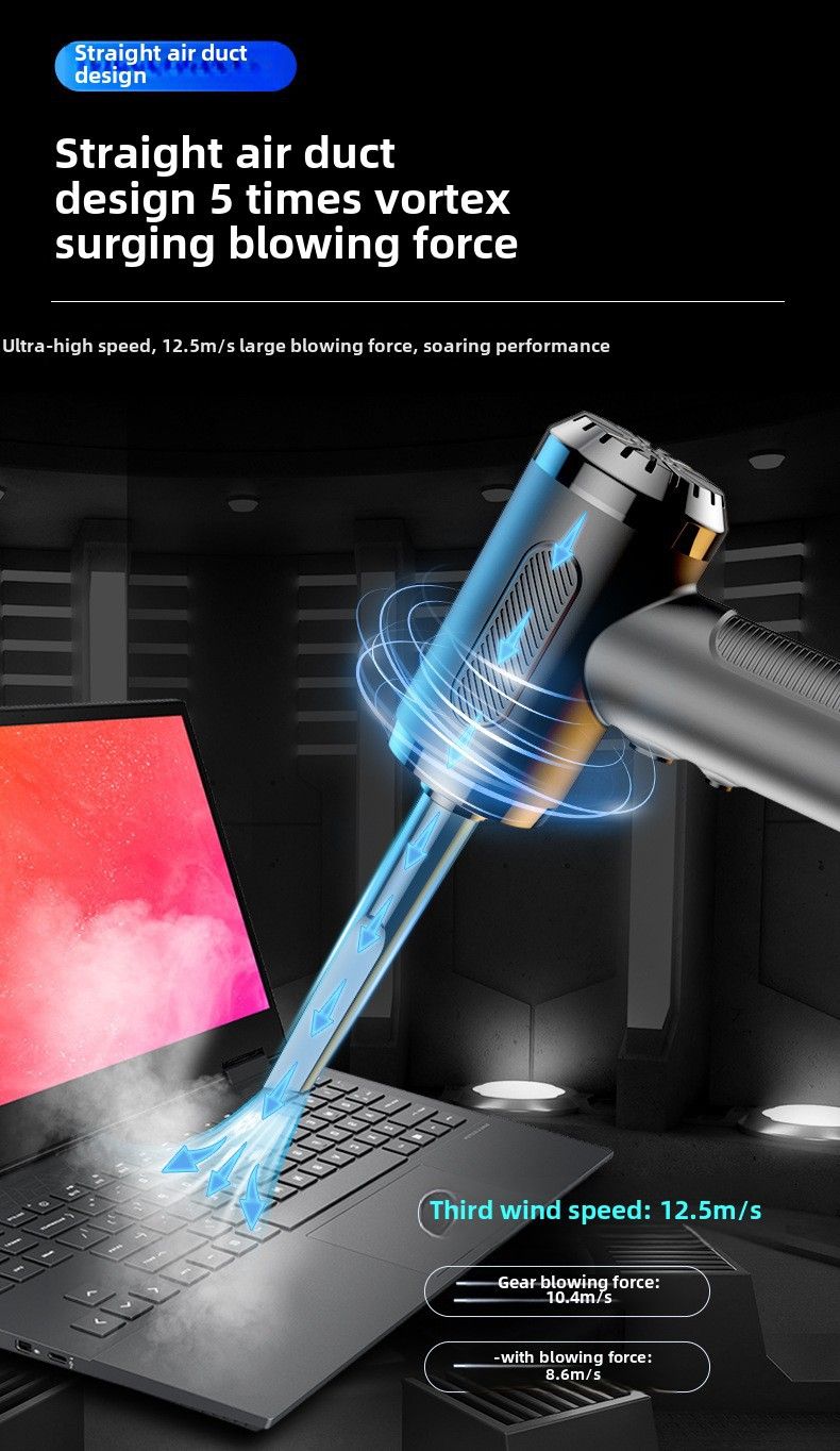 New car dust blower blowing and suction integrated handheld high power 50000RPM household car wireless vacuum cleaner_autovado.com