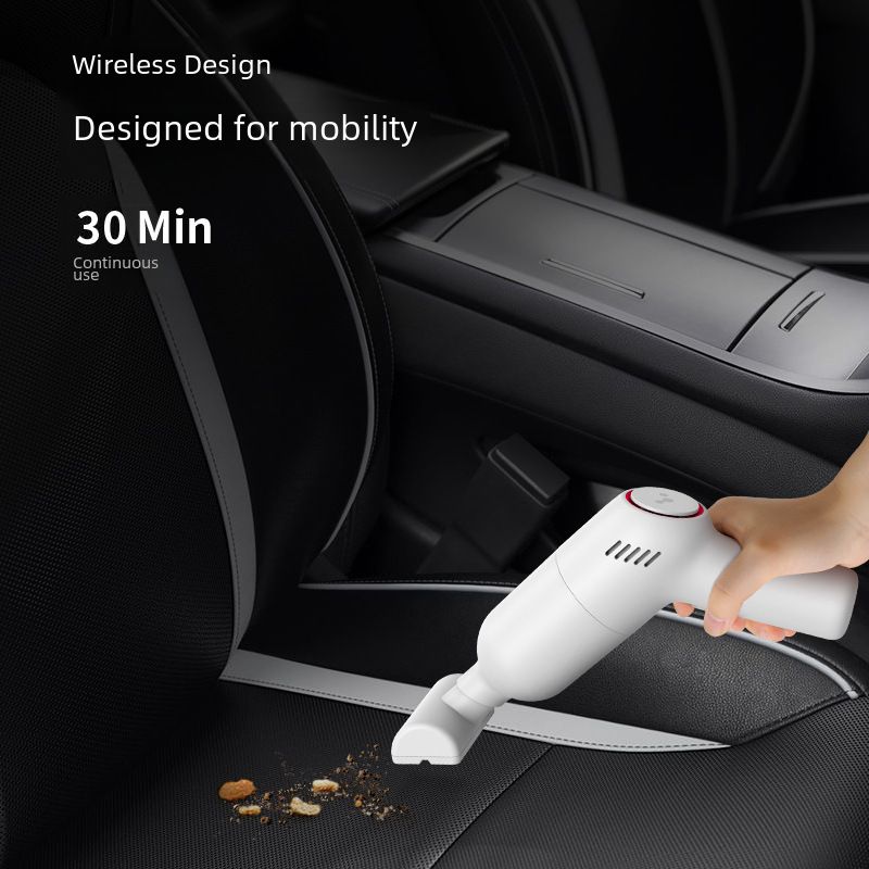 Wireless charging car vacuum cleaner car with large suction hand-held mite removal pet cat dog hair vacuum cleaner household_autovado.com
