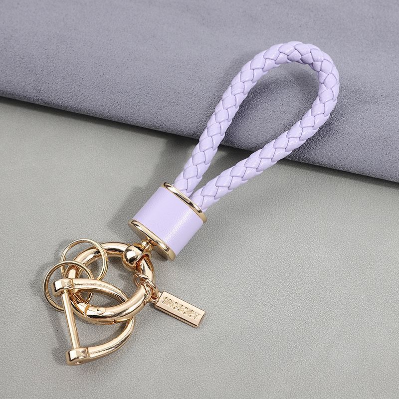 Car Key Chain Pendant Women's Men's High End Personality Creative Braided Leather Car Key Chain Cute Ins Internet Celebrity_autovado.com
