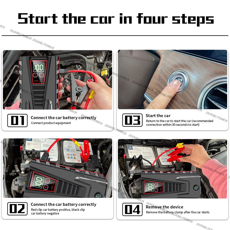 Car Large Capacity Battery Jump Starter Truck Ignition Shockproof Emergency Power Bank_autovado.com