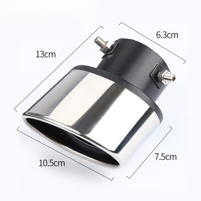 Stainless Steel Muffler Gas Cover Decoration Single Car Exhaust Pipe Universal Tail Throat_autovado.com