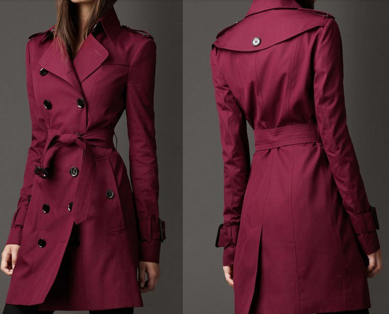 Women's Clothing Fashion Trend Double breasted Slim Long Windbreaker Women_autovado.com