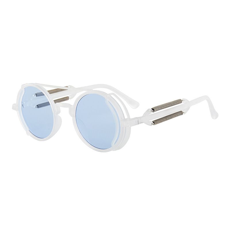 Unisex Cyberpunk trend Retro sunglasses Round sunglasses_autovado.com