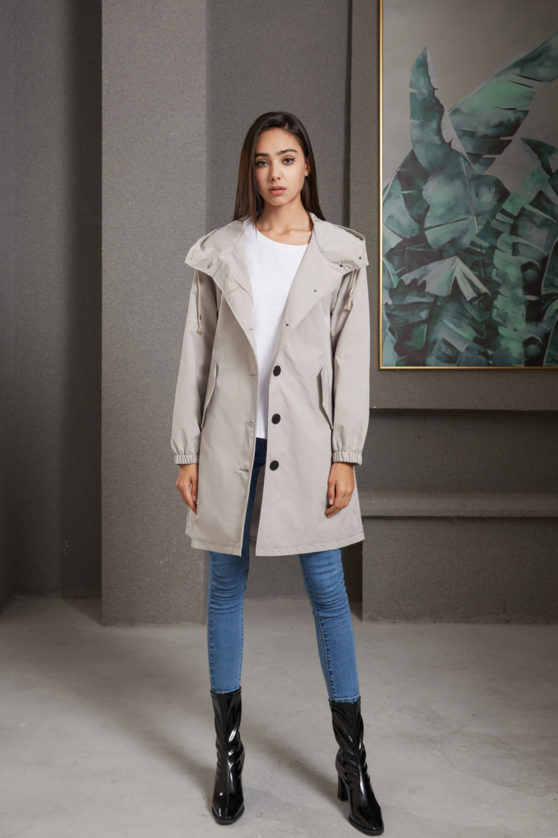 new anti splash hooded windbreaker women's casual long coat women's loose large size outdoor windbreaker 23_autovado.com