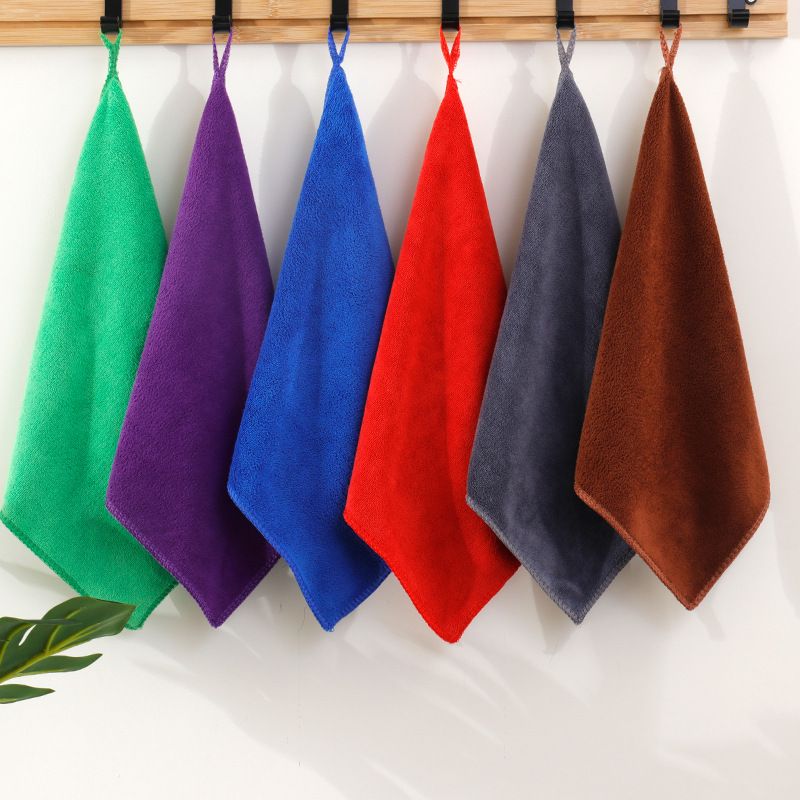 Microfiber Small Square Absorbent Household Hand Dry Hair Towel, Car Accessories_autovado.com