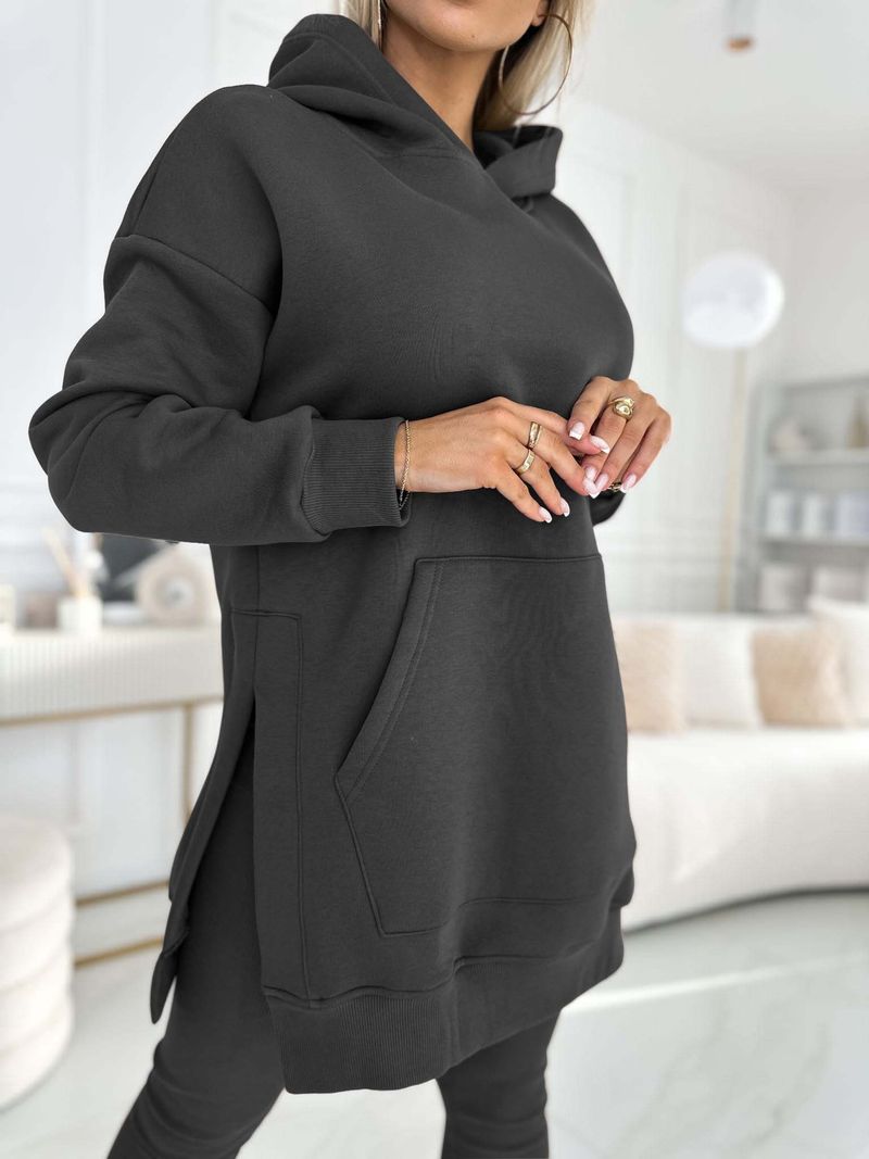 Women's Clothing sports leisure hooded sweatshirt thickened threaded leggings two piece suit_autovado.com