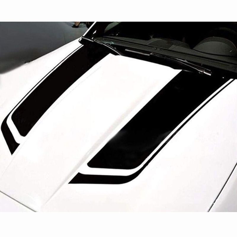 Car Machine Cover Decorative Striped Stickers, Suitable For All Cars, SUVs, Off-road Vehicles, Universal Stickers_autovado.com