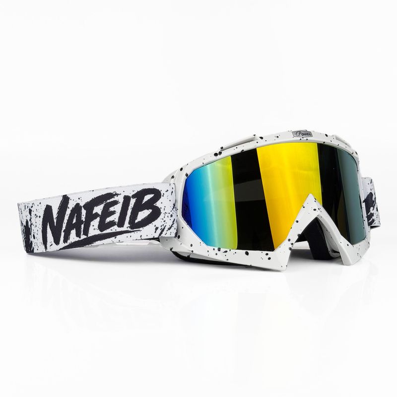 NAFEIB Motorcycle Goggles - Dirt Bike Snow Goggles For Men & Women, Anti-Fog UV Protection Riding Glasses With Interchangeable Lenses_autovado.com