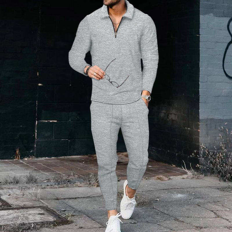 Men's long-sleeved pants two-piece sportswear suit for men_autovado.com