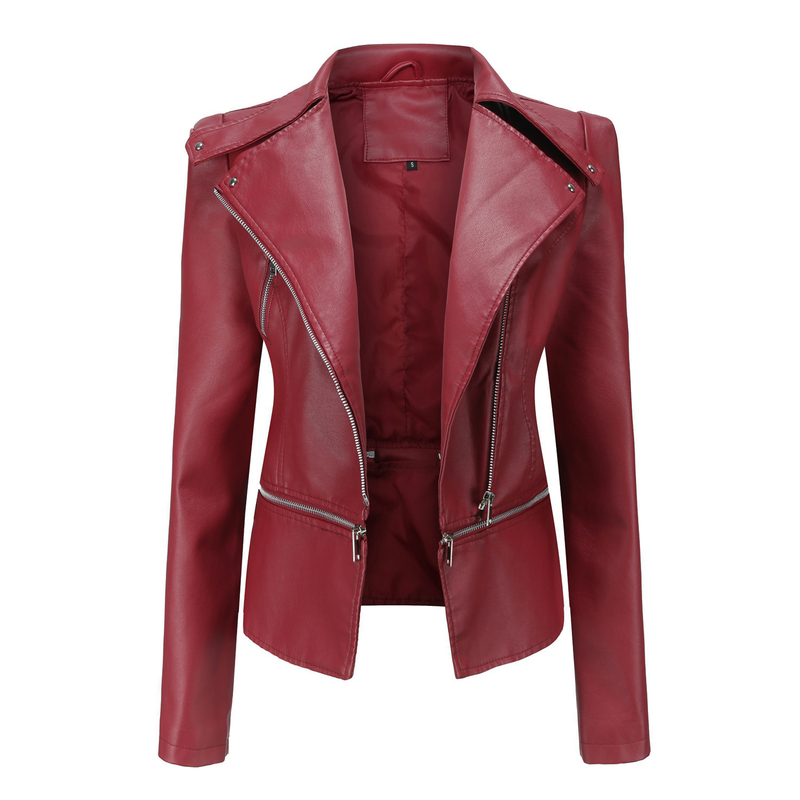 Women's Clothing Leather Jacket With Detachable Hem Fashion Casual Jacket_autovado.com