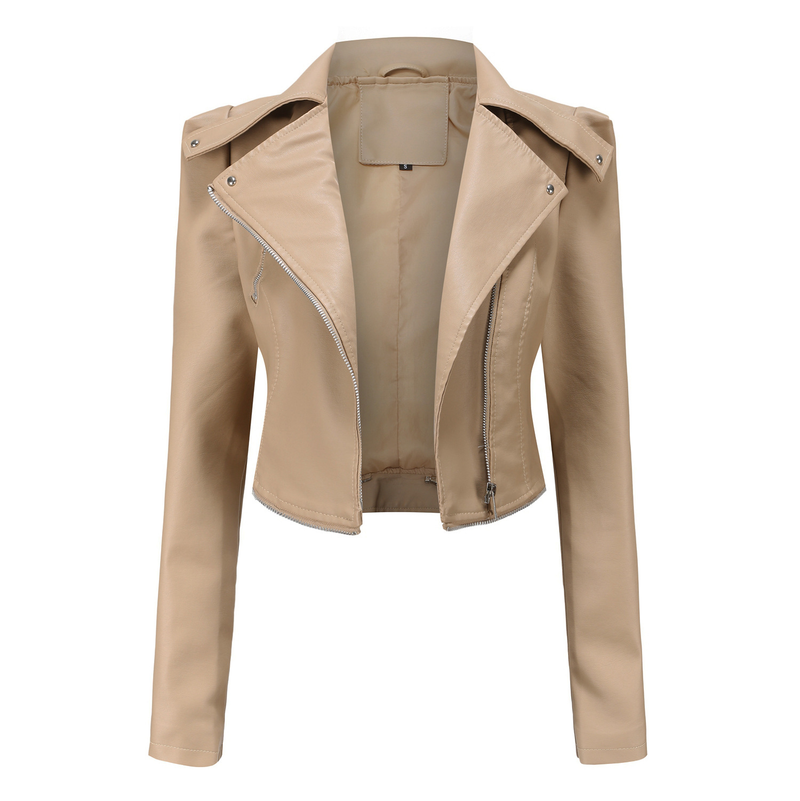 Women's Clothing Leather Jacket With Detachable Hem Fashion Casual Jacket_autovado.com