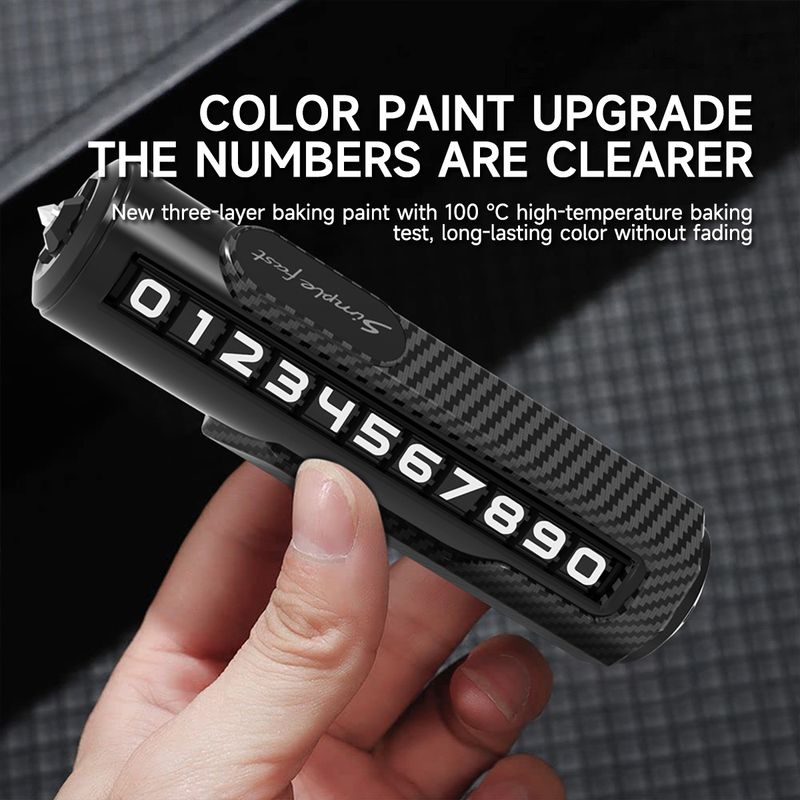 Phone Number Metal Hammer Car Multi-Function Safety Window Breaker Temporary License Plate Remover_autovado.com