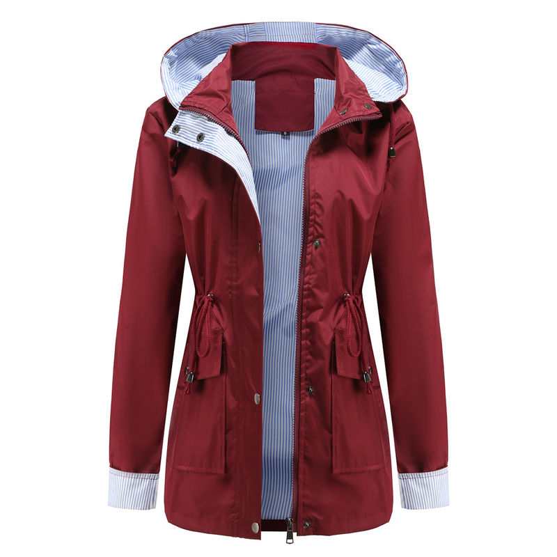 Women's Clothing new autumn and winter detachable hood windbreaker women women's clothing large size women's jacket raincoat_autovado.com