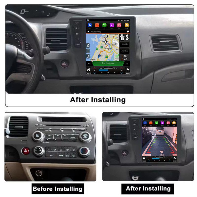 Suitable for Honda Civic vertical screen navigation system Car Radio Multimedia Player_autovado.com