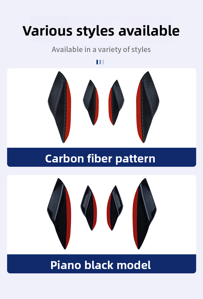 Car Accessories Modified Bumper Carbon Fiber Pattern Extended Universal Spoiler Anti-collision Strip Large Surround Wind_autovado.com
