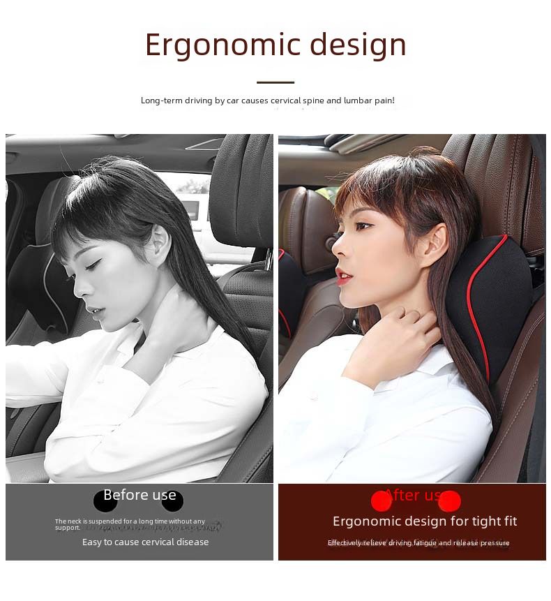 Manufacturers first-hand supply car headrest pillow neck pillow car memory cotton cervical pillow interior supplies wholesale_autovado.com